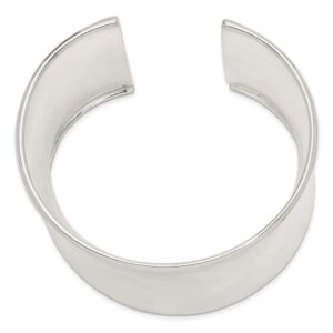 Sterling Silver 50mm Cuff Bangle Bracelet 50mm style QB338