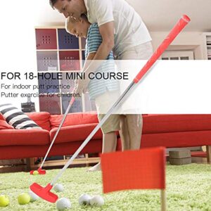 Golf Putter with Steel Shaft Kids Putter Mini Rubber Head for Right Hand Children for Junior(red)