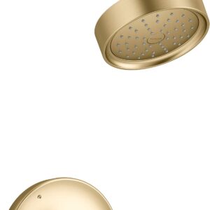 Purist Rite-Temp Shower Trim With Cross Handle And 1.75 Gpm Showerhead