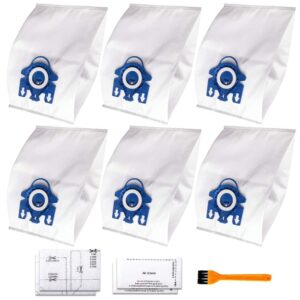 Replacement AirClean 3D Efficiency Dust Bag for Miele Type GN vacuum bags Compatible with Miele S2, S5, S8, Classic C1, Complete C2 and Complete C3 Series (6 Bags & 2 Filters)