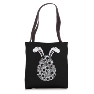 sugar skull egg bunny ears calavera easter 2020 mexican gift tote bag