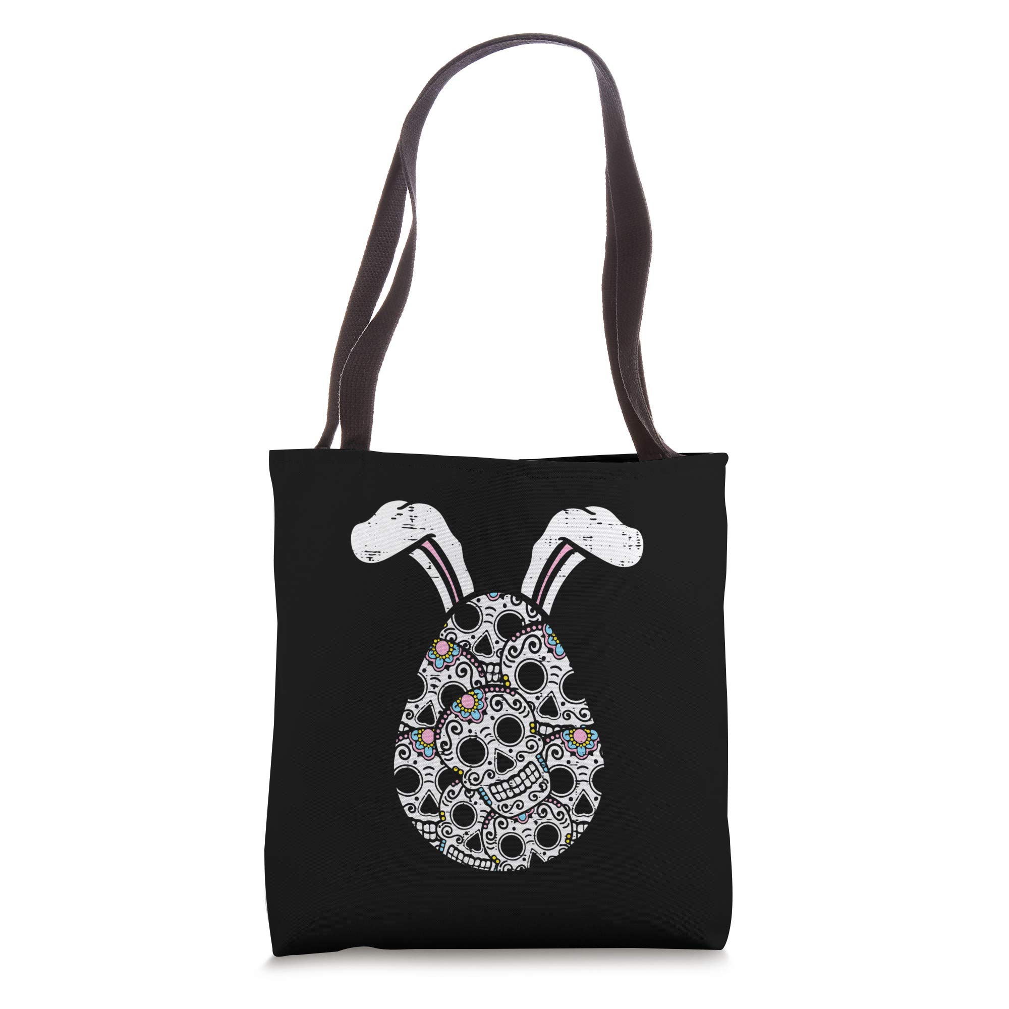 Sugar Skull Egg Bunny Ears Calavera Easter 2020 Mexican Gift Tote Bag