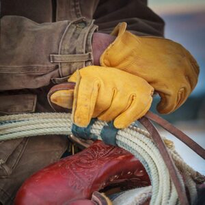 MEN`S FULL GRAIN BLACK DEERSKIN LEATHER GLOVES LINED 40 GRAM 3M THINSULATE (American Fur) (X-Large)