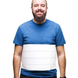 NYOrtho Bariatric Abdominal Binder,12-Inch Wide Elastic Belly Wrap for Plus-Size Men and Women,Post-Surgery Stomach Compression Garment for Hernia Surgery, Natural Birth, Abdominal Injuries