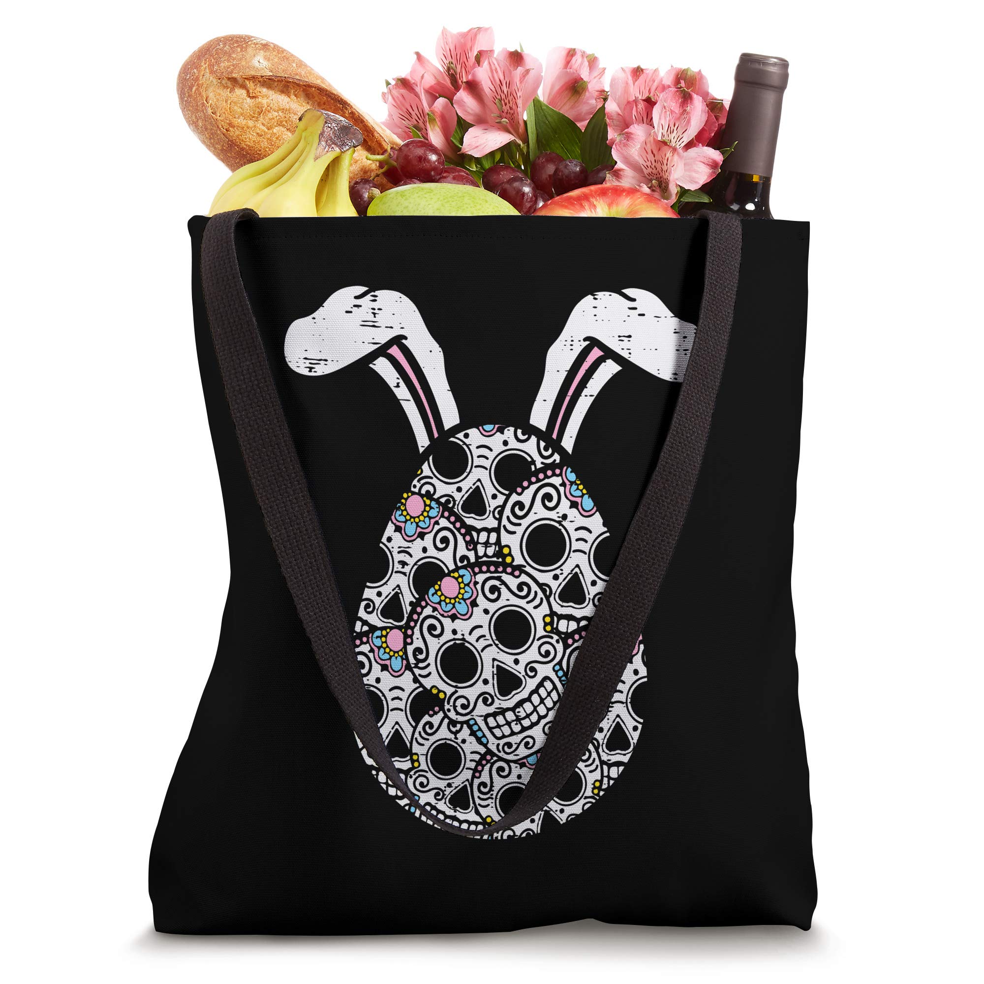 Sugar Skull Egg Bunny Ears Calavera Easter 2020 Mexican Gift Tote Bag