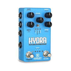 Keeley Hydra Stereo Reverb and Tremolo Pedal, Blue (KHydra)