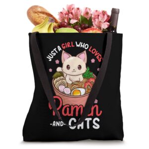 Ramen Cat Neko Anime Kawaii Otaku Girl Tote Bag