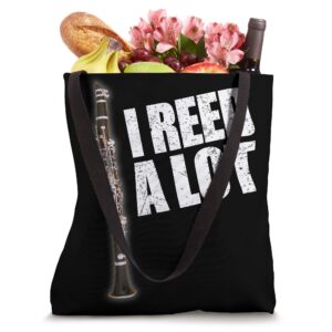 Funny Clarinet Pun I Reed Read A Lot Clarinet Player Gift Tote Bag