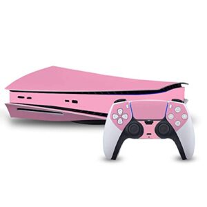 soft pink vinyl decal mod skin kit by system skins - compatible with playstation 5 console (ps5)