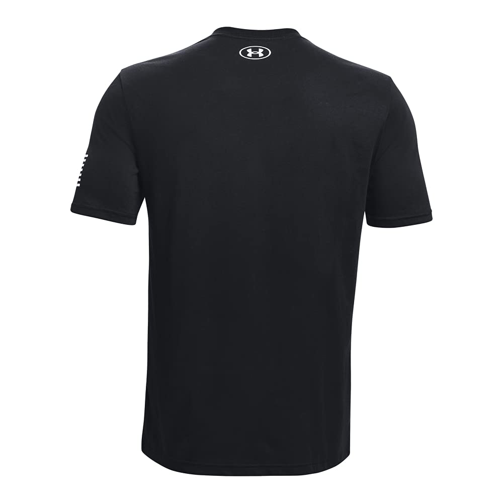 Under Armour Men's New Freedom Logo T-Shirt, Black (001)/White, Large