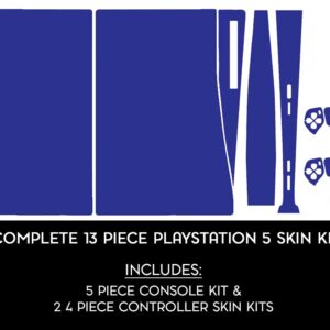 GLOSS BLACK Vinyl Decal Mod Skin Kit by System Skins - Compatible with PlayStation 5 Console (PS5)