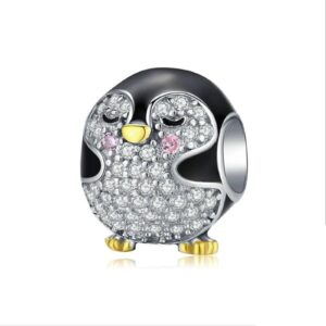 penguin charm 925 sterling silver dog charm owl charm bird charm animal charm birthday charm for pandora charm bracelet (penguin)