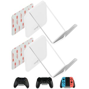 cosmos pack of 2 universal acrylic game controller stand holder headset wall mount organizer display stand compatible with ps5 xbox game controllers and headset/headphone