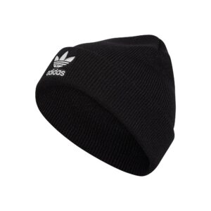 adidas originals trefoil beanie, black/white 2, one size