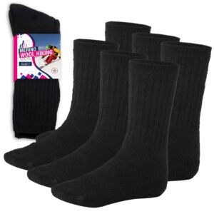 debra weitzner thermal socks merino wool for men and women - extra-warm winter cold weather boot socks (3 pairs)