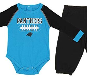 Outerstuff NFL Infants Long Sleeve Creeper and Pants Set, Carolina Panthers 18 Months