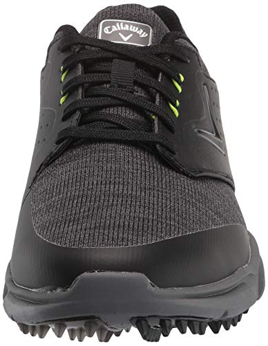 Callaway Men's Coronado v2 SL Golf Shoe, Black/Grey, 9.5