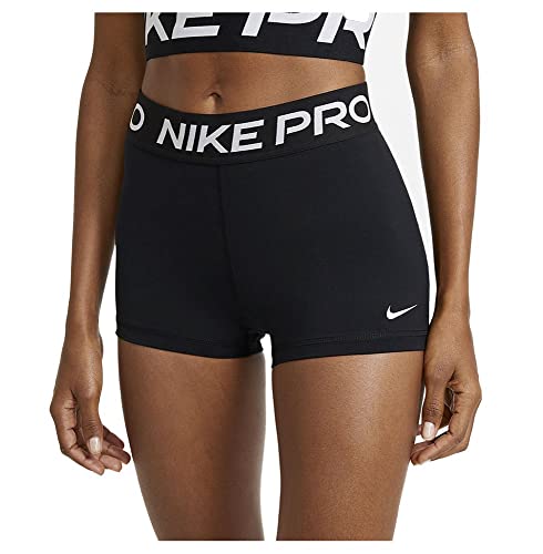 Nike Women's Pro 365 3in Shorts, Black/White, Large