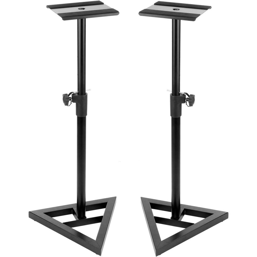 KRK ROKIT 5 G4 5" 2-Way Studio Monitor (Pair) Bundle with Studio Monitor Stands (Pair), 2X Small Pad & 2X XLR Cable