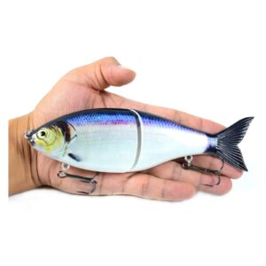 CeXaoYg 178mm 82g Shad Glider Swim bait Fishing Lures Hard Body Slow Sinking Jointed Bass Pike Lures Fishing Bait Tackle CeXaoYg (Color : 03)