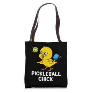 pickleball chick tote bag