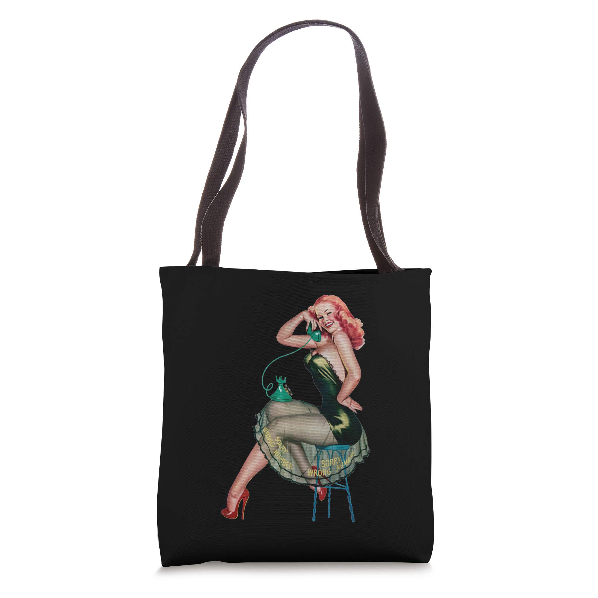 Funny Pin Up Girl Retro Vintage Tote Bag