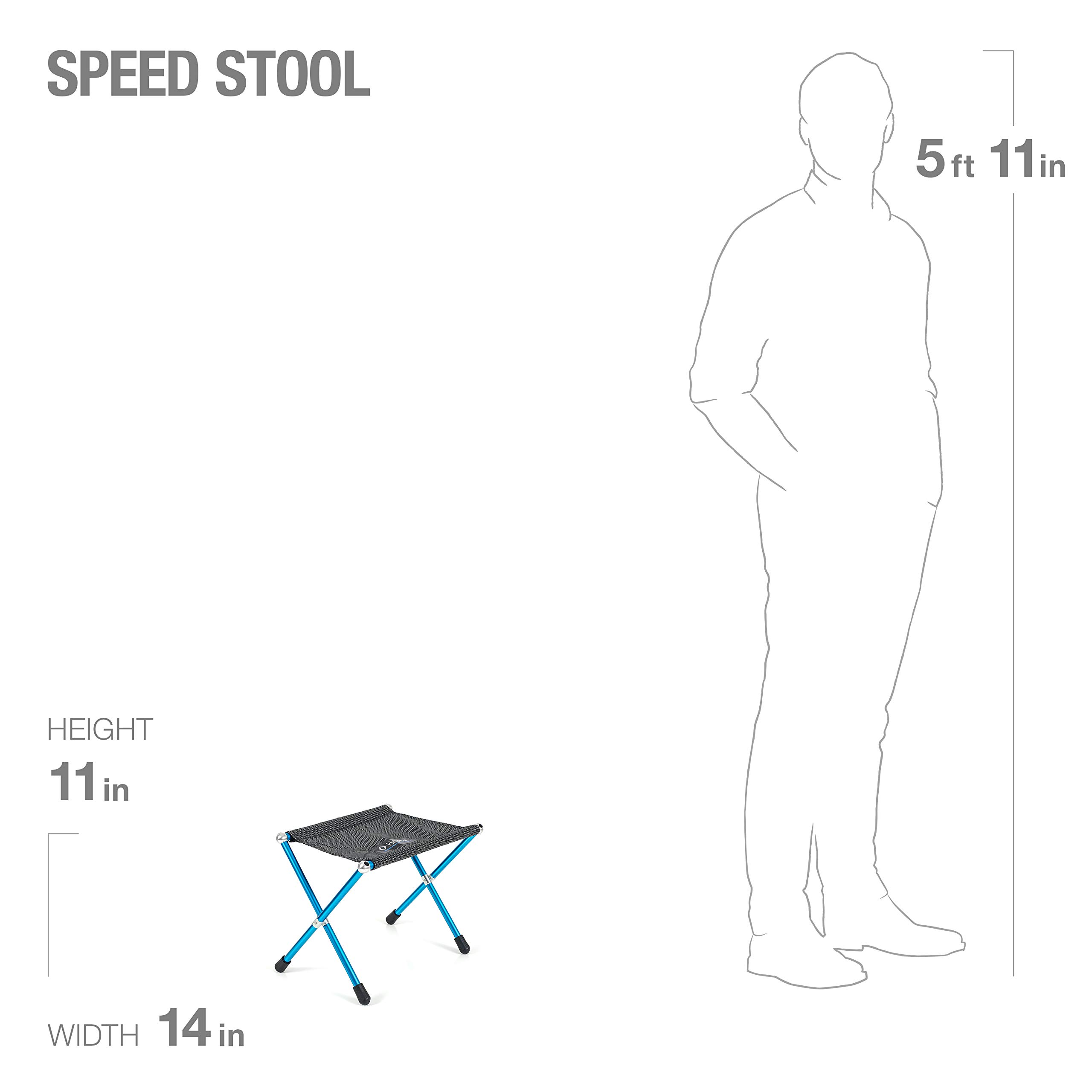 Helinox Speed Stool Ultralight, Portable Folding Seat, Black