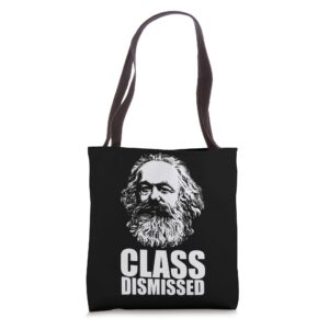 class dismissed karl marx funny communist meme gift tote bag