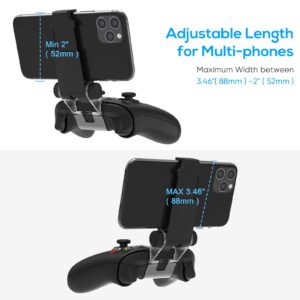 MENEEA Clip Mount for X-Series S/X, for Xbox One/S/X, Controller Phone Foldable Clamp Holder Cellphone Stand with Adjustable Bracket for X-Series S/X, for Xbox One/S/X Controller