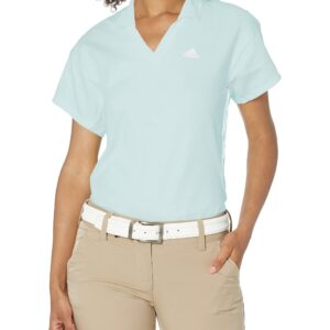 adidas Women's Standard 3-Stripes Primegreen Polo Shirt, Halo Mint, Medium