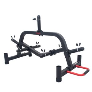 Sunny Health & Fitness Multi-Weight Plate and Barbell Rack Storage Stand - SF-XF9938, Black