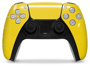 wraptorskinz skin wrap compatible with sony ps5 dualsense controller solids collection yellow (controller not included)