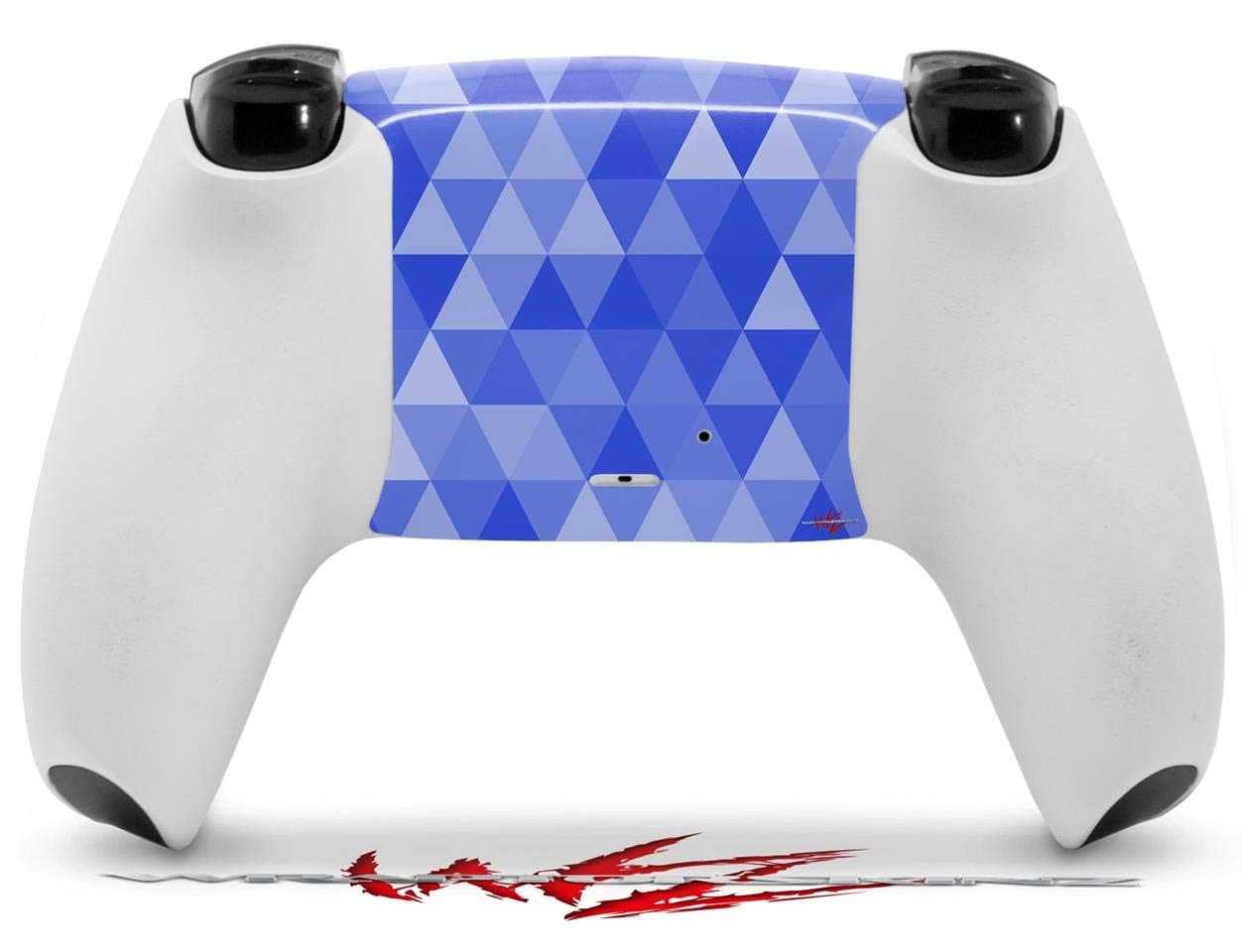 WraptorSkinz Skin Wrap compatible with Sony PS5 DualSense Controller Triangle Mosaic Blue (CONTROLLER NOT INCLUDED)