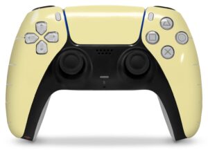 wraptorskinz skin wrap compatible with sony ps5 dualsense controller solids collection yellow sunshine (controller not included)