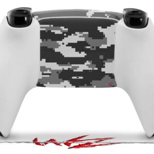 WraptorSkinz Skin Wrap compatible with Sony PS5 DualSense Controller WraptorCamo Digital Camo Gray (CONTROLLER NOT INCLUDED)