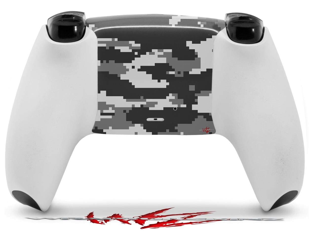 WraptorSkinz Skin Wrap compatible with Sony PS5 DualSense Controller WraptorCamo Digital Camo Gray (CONTROLLER NOT INCLUDED)