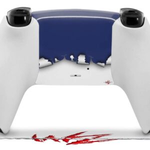 WraptorSkinz Skin Wrap compatible with Sony PS5 DualSense Controller Ripped Colors Blue White (CONTROLLER NOT INCLUDED)