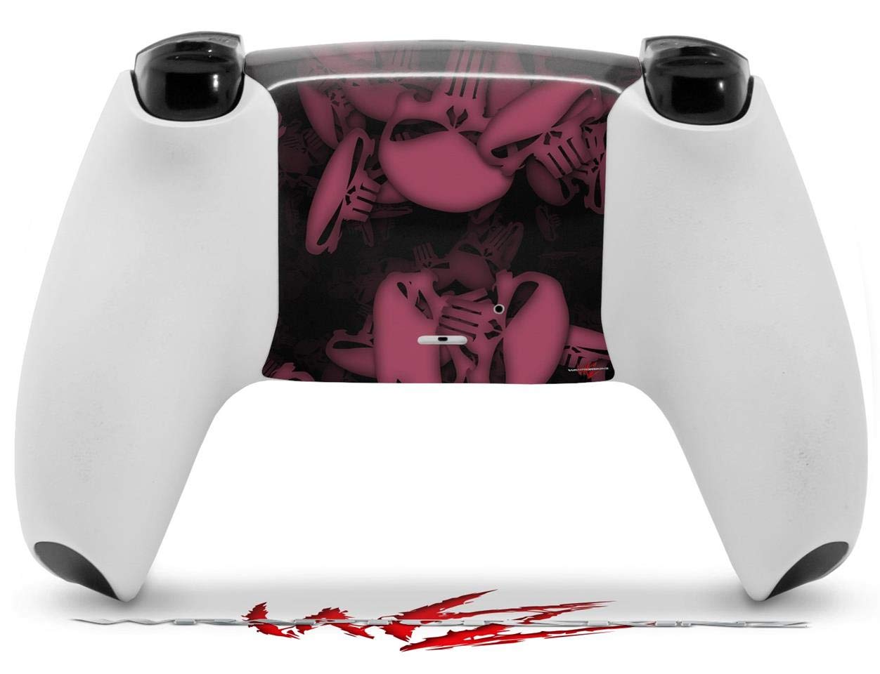 WraptorSkinz Skin Wrap compatible with Sony PS5 DualSense Controller Skulls Confetti Pink (CONTROLLER NOT INCLUDED)