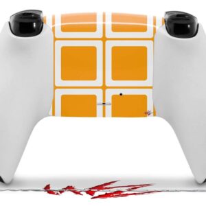 WraptorSkinz Skin Wrap compatible with Sony PS5 DualSense Controller Squared Orange (CONTROLLER NOT INCLUDED)