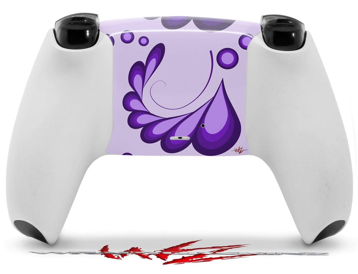 WraptorSkinz Skin Wrap compatible with Sony PS5 DualSense Controller Petals Purple (CONTROLLER NOT INCLUDED)