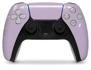 wraptorskinz skin wrap compatible with sony ps5 dualsense controller solids collection lavender (controller not included)