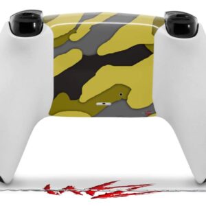 WraptorSkinz Skin Wrap compatible with Sony PS5 DualSense Controller Camouflage Yellow (CONTROLLER NOT INCLUDED)