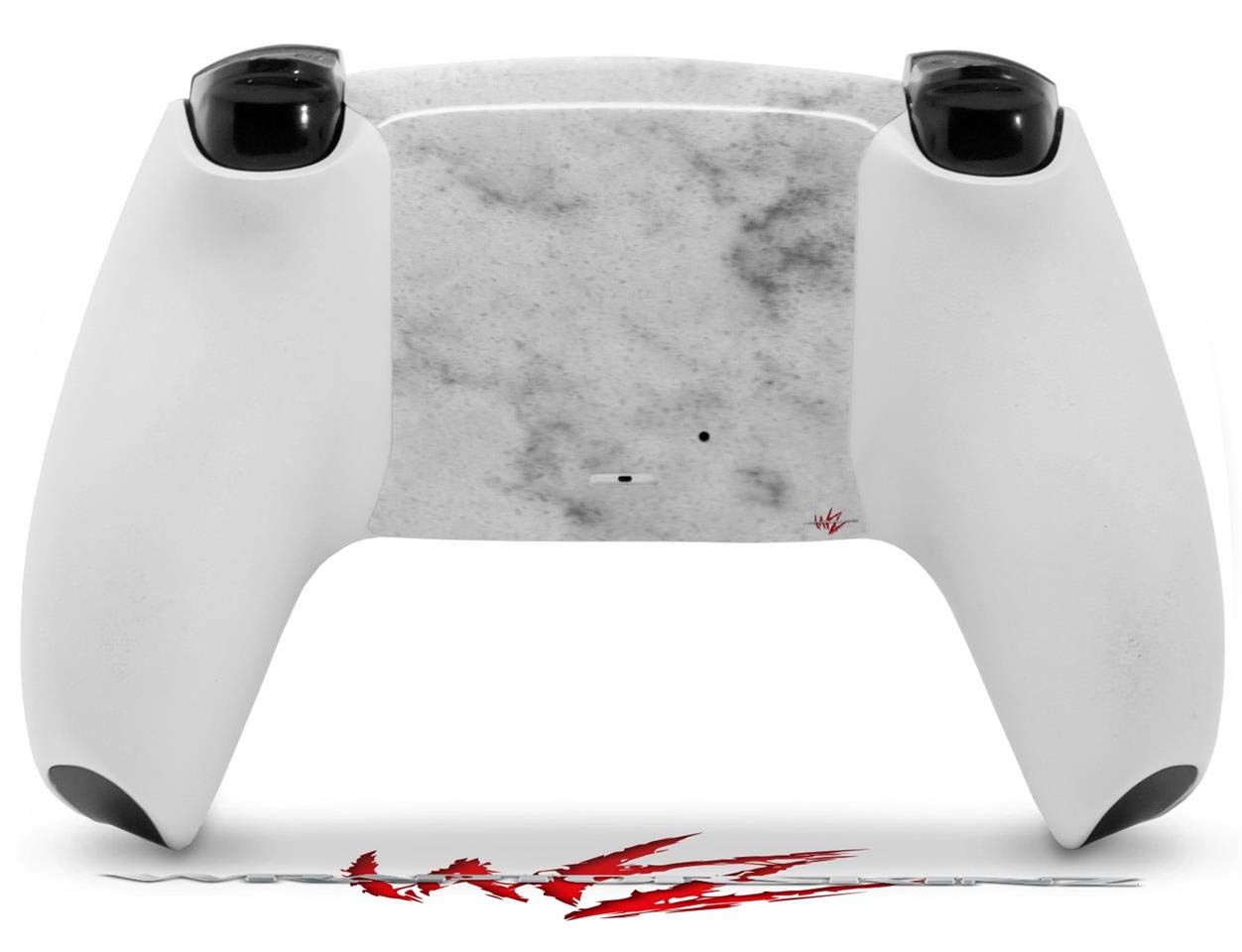 WraptorSkinz Skin Wrap compatible with Sony PS5 DualSense Controller Marble Granite 07 White Gray (CONTROLLER NOT INCLUDED)