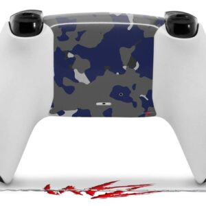 WraptorSkinz Skin Wrap compatible with Sony PS5 DualSense Controller WraptorCamo Old School Camouflage Camo Blue Navy (CONTROLLER NOT INCLUDED)