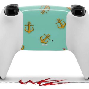 WraptorSkinz Skin Wrap compatible with Sony PS5 DualSense Controller Anchors Away Seafoam Green (CONTROLLER NOT INCLUDED)