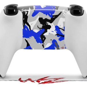 WraptorSkinz Skin Wrap compatible with Sony PS5 DualSense Controller Sexy Girl Silhouette Camo Blue (CONTROLLER NOT INCLUDED)