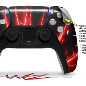 WraptorSkinz Skin Wrap compatible with Sony PS5 DualSense Controller Lightning Red (CONTROLLER NOT INCLUDED)