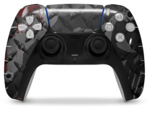 wraptorskinz skin wrap compatible with sony ps5 dualsense controller war zone (controller not included)