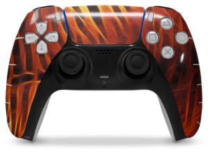 wraptorskinz skin wrap compatible with sony ps5 dualsense controller fractal fur tiger (controller not included)