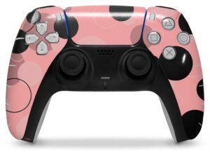 wraptorskinz skin wrap compatible with sony ps5 dualsense controller lots of dots pink on pink (controller not included)